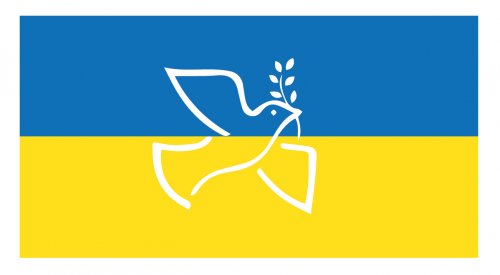 Aufkleber #Ukraine #Peace "Friedenstaube" Schild Folie selbstklebend | 10x5cm