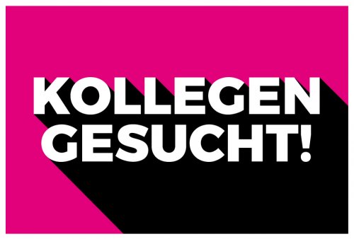 Aufkleber Hinweis „Kollegen gesucht!“ Job Etikett | Variante wählbar
