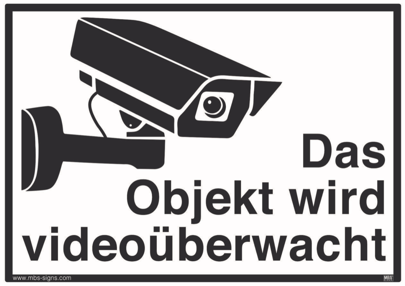 2 x Videoüberwachung Aufkleber Hinweisschild Warnaufkleber Kamera 