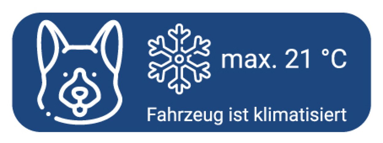 Auto Aufkleber A/C "max. 21°C Fahrzeug ist klimatisiert" Hinweis Folie | 15x5cm