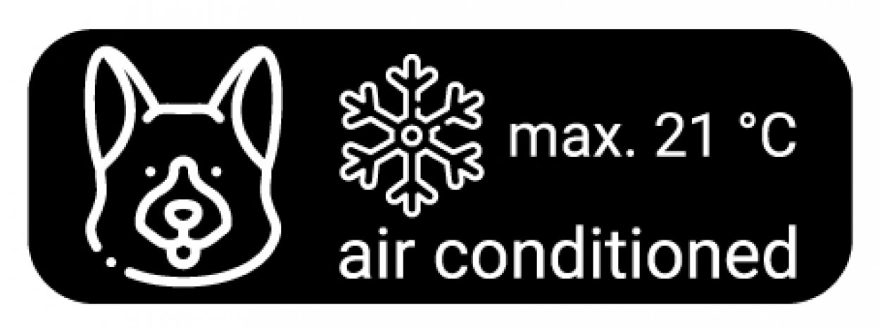 Auto Car Aufkleber air conditioned A/C "max. 21°C" Hinweis Folie | 15x5cm