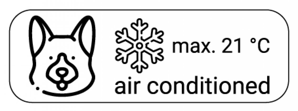 Auto Car Aufkleber „air conditioned A/C max. 21°C“ Hinweis Etikett | 15x5 cm Auto Car Aufkleber „air conditioned A/C max. 21°C“ Hinweis Etikett | 15x5 cm