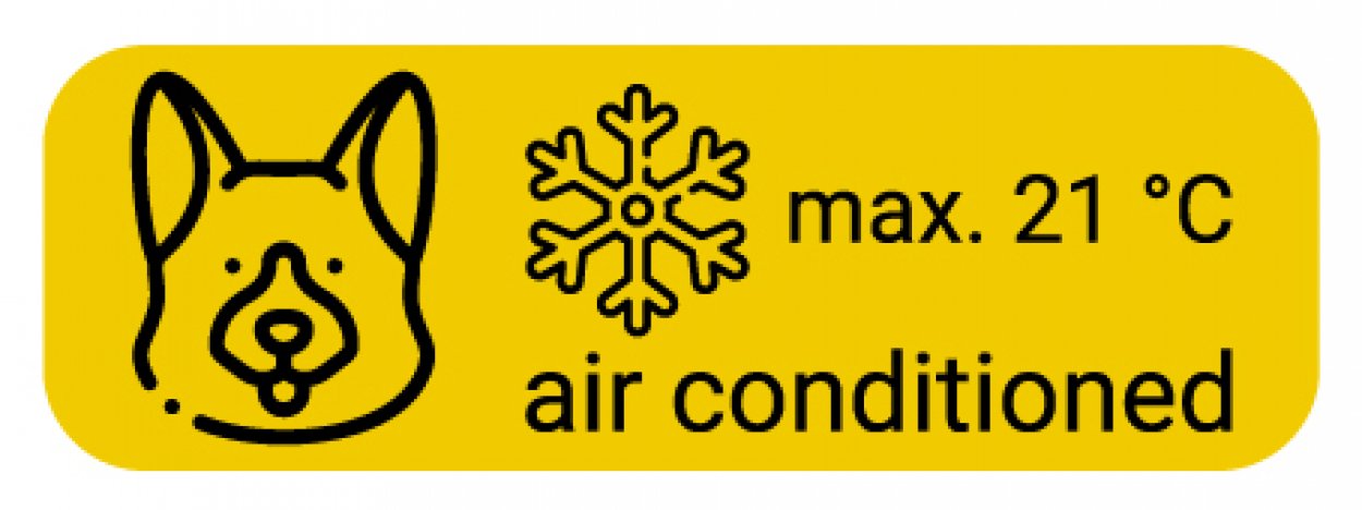 Auto Car Aufkleber „air conditioned A/C max. 21°C“ Hinweis Etikett | 15x5 cm Auto Car Aufkleber „air conditioned A/C max. 21°C“ Hinweis Etikett | 15x5 cm