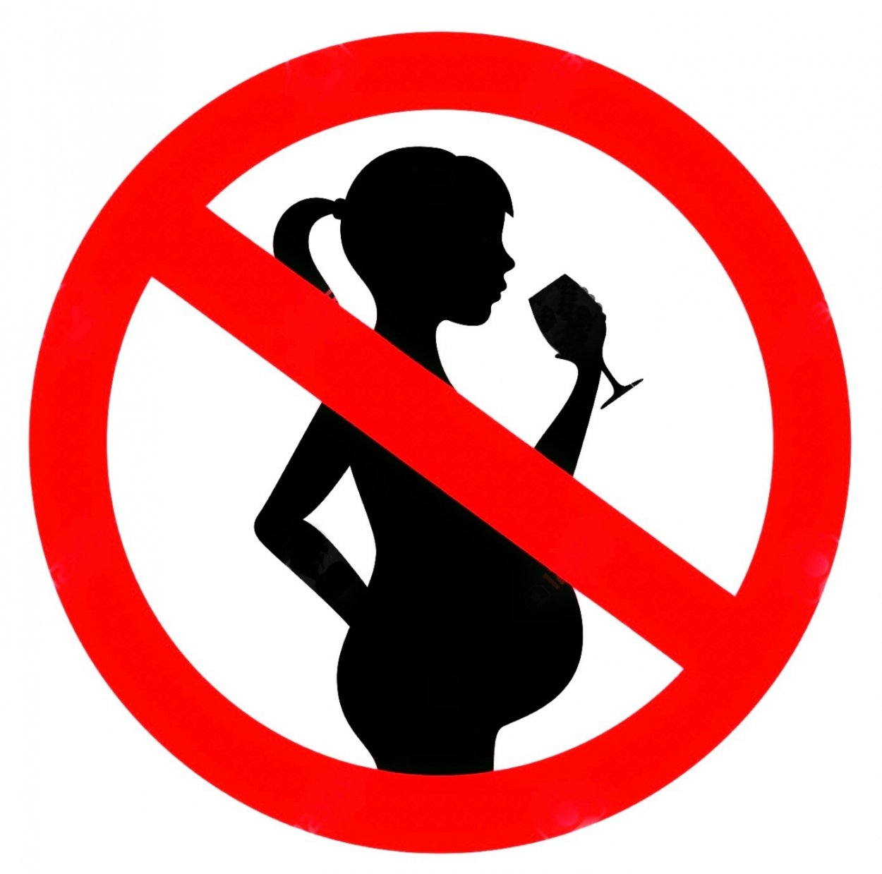 Aufkleber "Alkoholverbot in der Schwangerschaft" Verbot Schild Folie | Ø5-30cm
