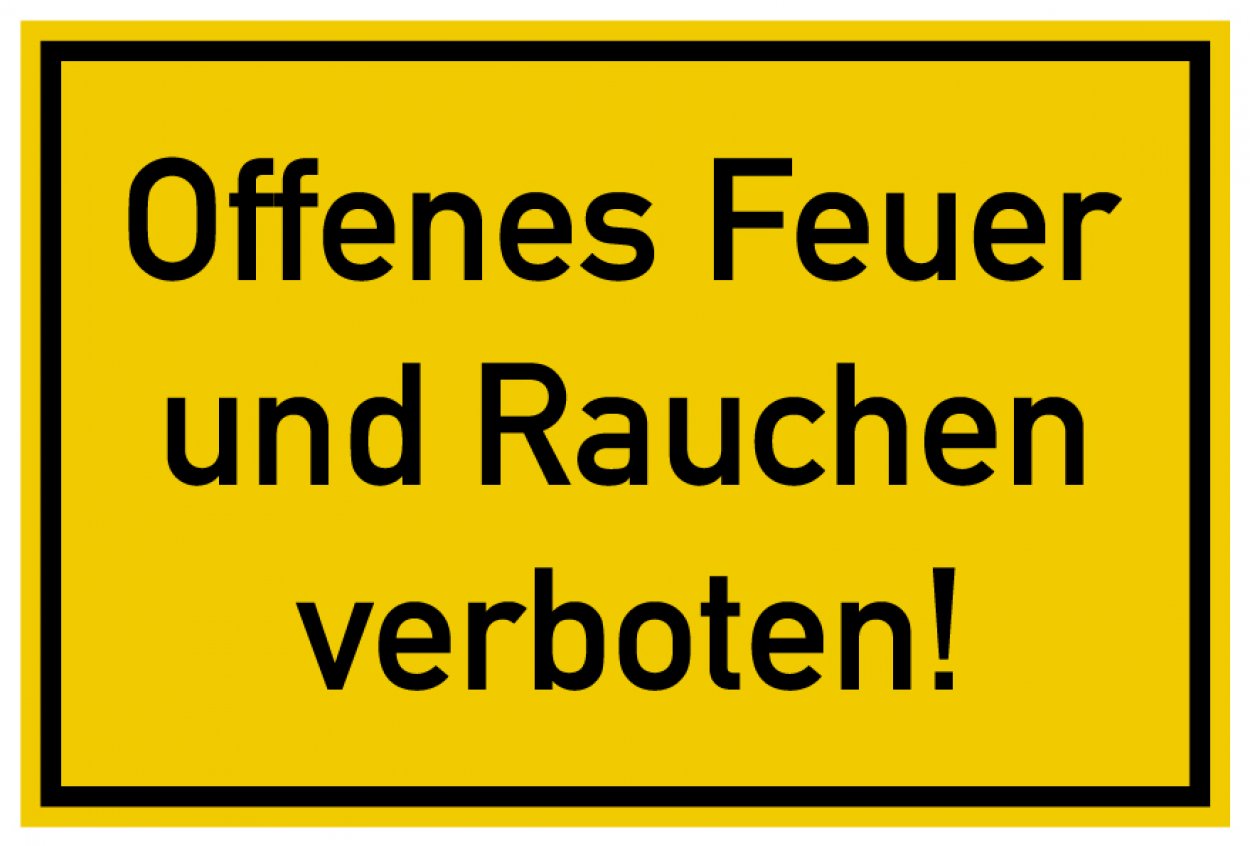 Aufkleber Warnung „Offenes Feuer und Rauchen verboten“ Verbot Etikett | Größe wählbar Aufkleber Warnung „Offenes Feuer und Rauchen verboten“ Verbot Etikett | Größe wählbar