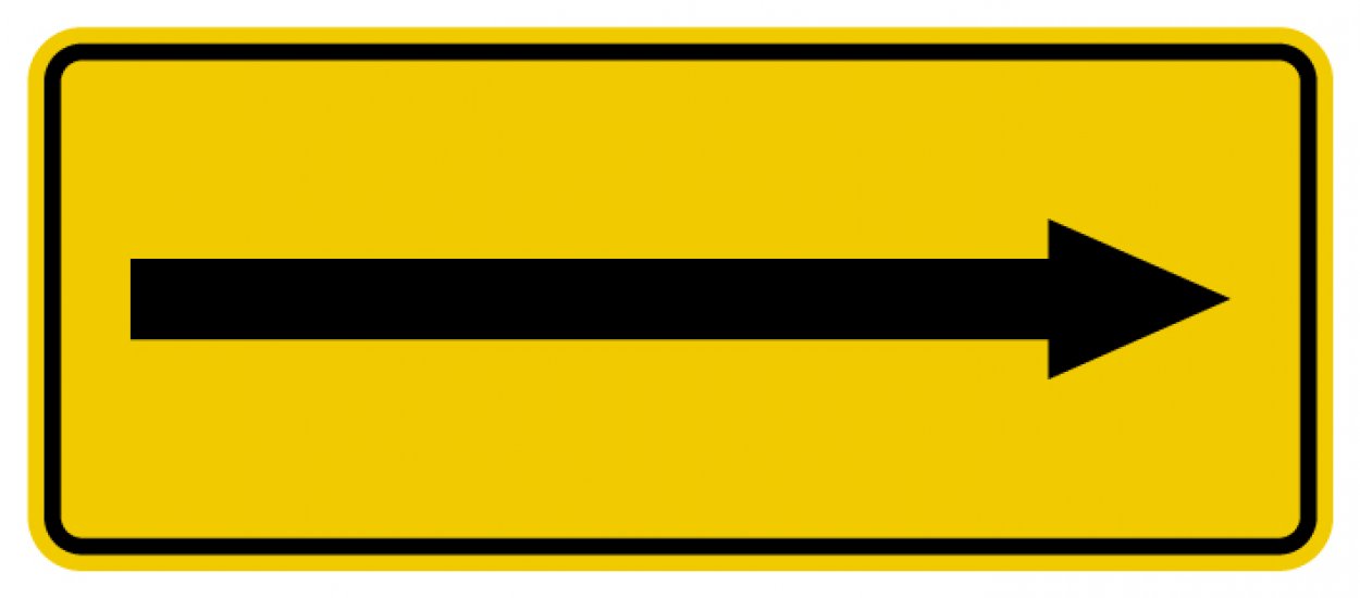 Aufkleber Hinweis „Richtungspfeil links/rechts“ Schild Folie selbstklebend