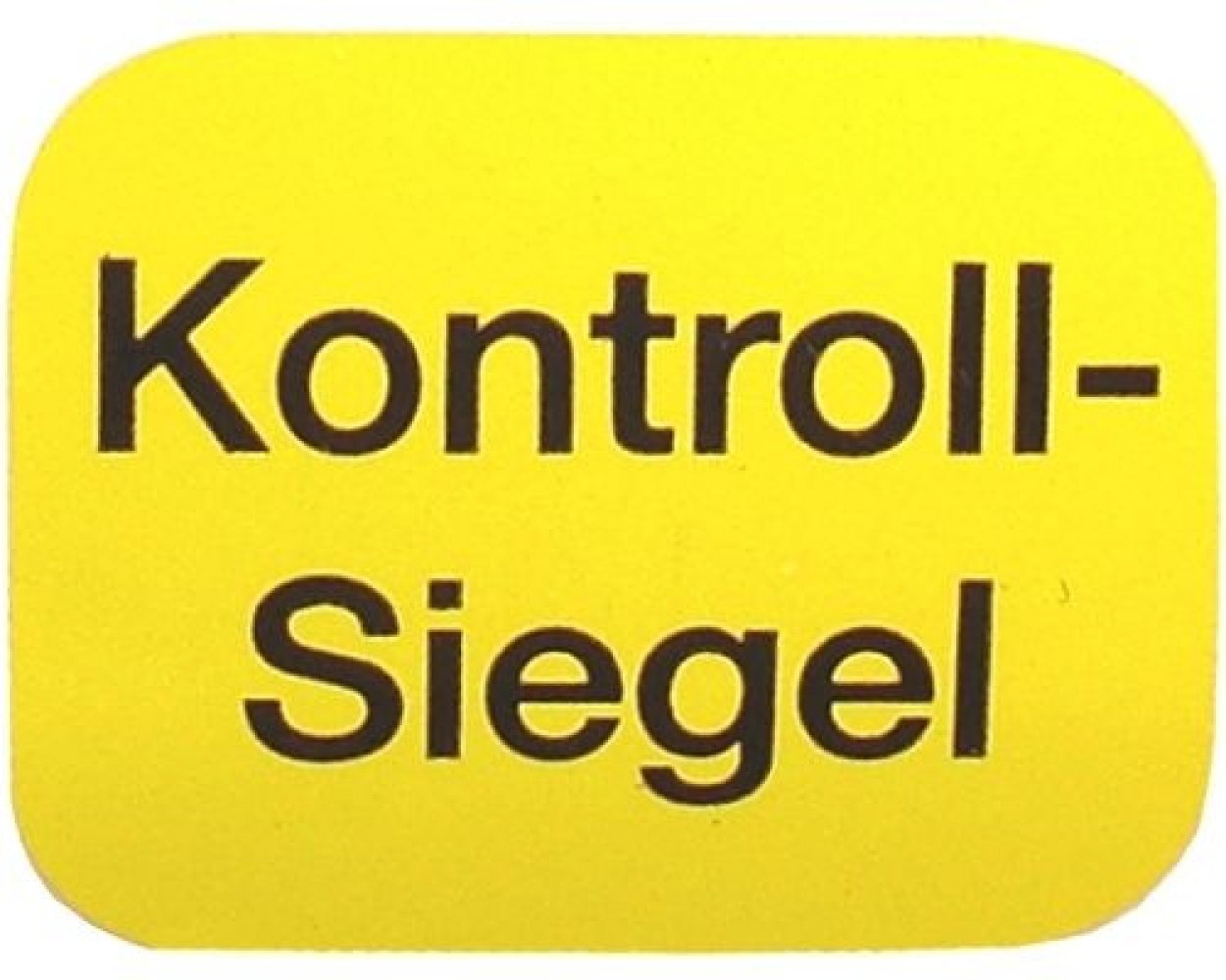 Kontrollsiegel Sicherheitssiegel Siegel gelb 50 Stück Aufkleber 2,2x1,8 cm