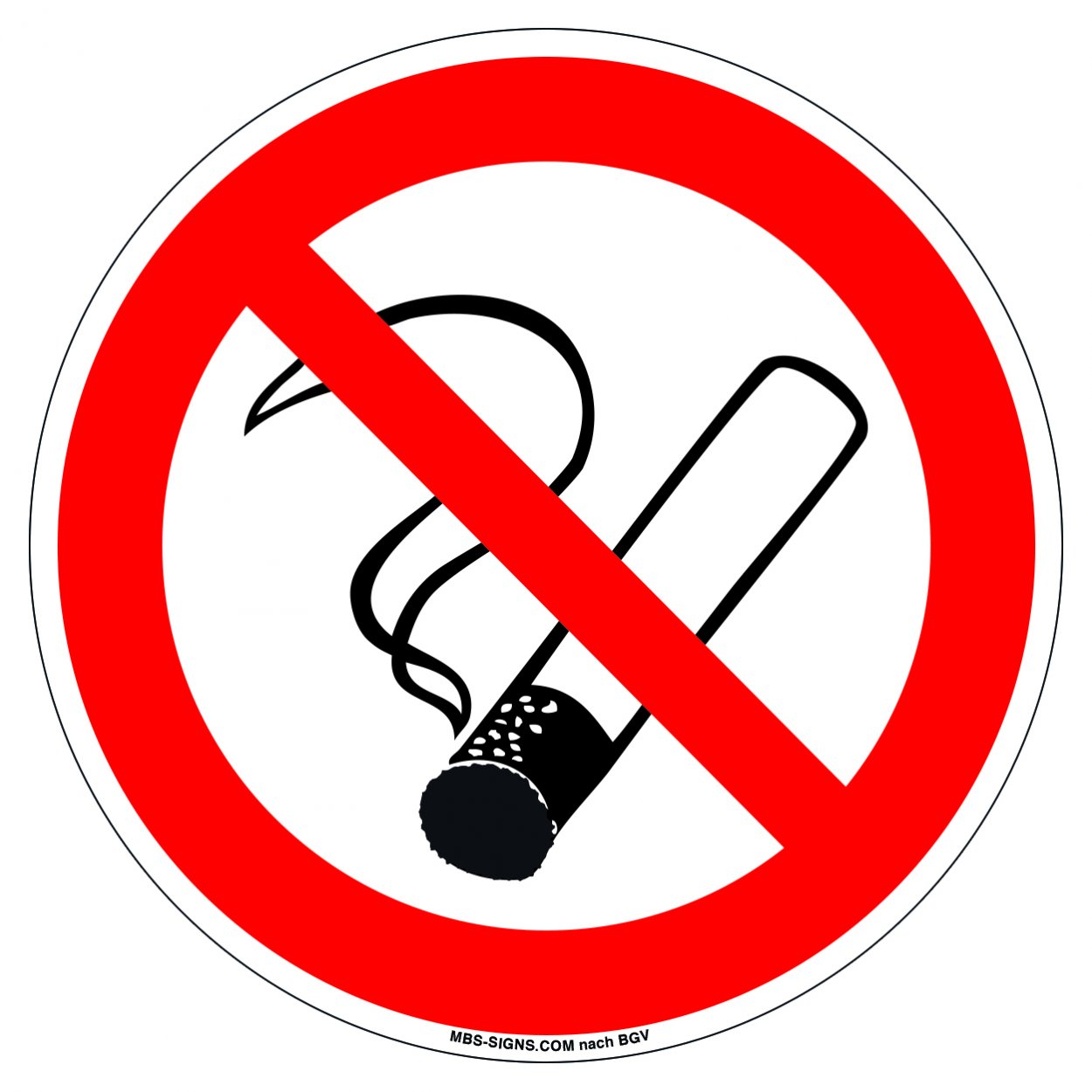 Aufkleber Rauchen verboten Ø 10cm Folie selbstklebend Nichtraucher Rauchverbot