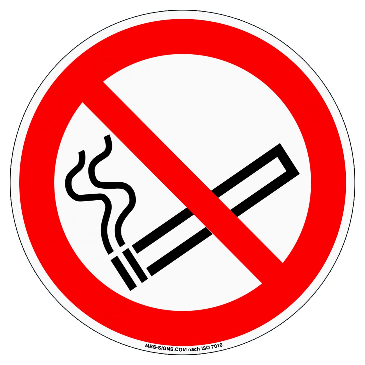 Aufkleber Rauchen verboten Ø 10cm Folie selbstklebend Nichtraucher Rauchverbot