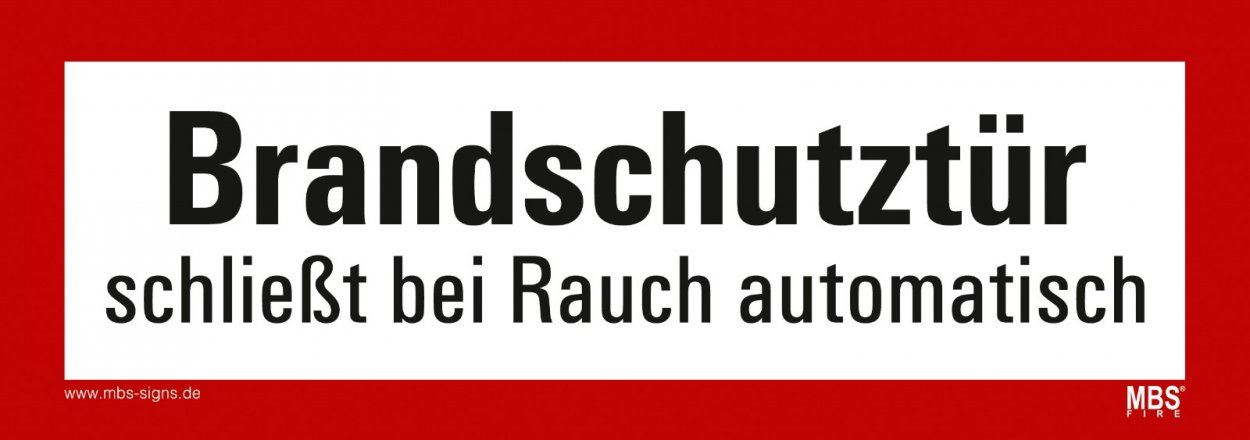 Aufkleber „Brandschutztür schließt bei Rauch automatisch“ Warnetikett | 21x7,4 cm Aufkleber „Brandschutztür schließt bei Rauch automatisch“ Warnetikett | 21x7,4 cm