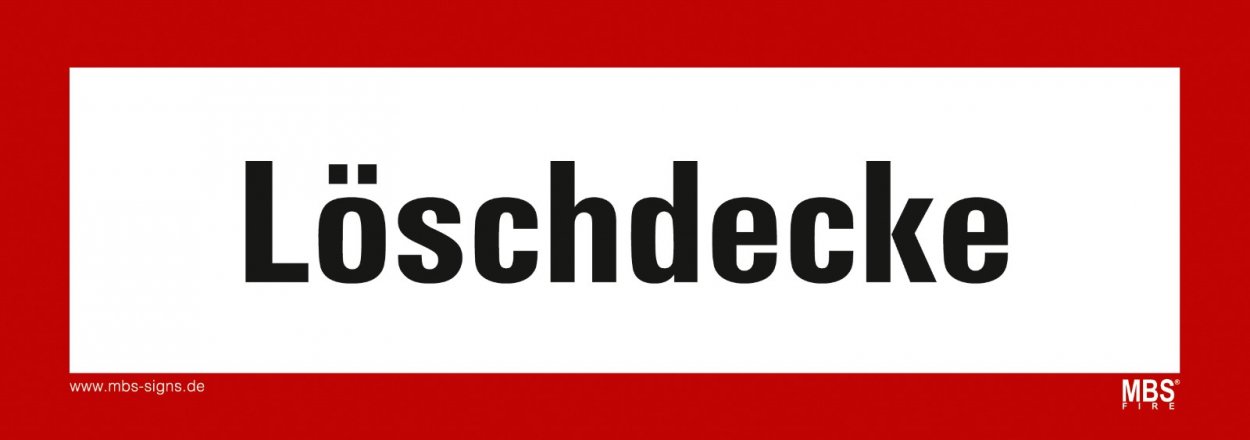 Aufkleber "Löschdecke" Hinweisschild Warnaufkleber Warnhinweis Schild 21x7,4cm