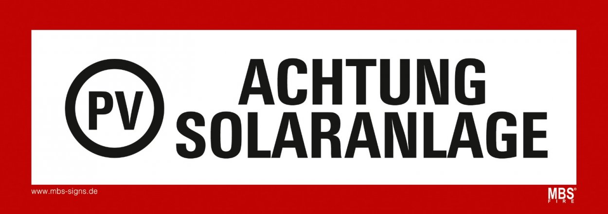 Warnaufkleber „PV ACHTUNG SOLARANLAGE“ Hinweisetikett Warnhinweis | 21x7,4 cm Warnaufkleber „PV ACHTUNG SOLARANLAGE“ Hinweisetikett Warnhinweis | 21x7,4 cm