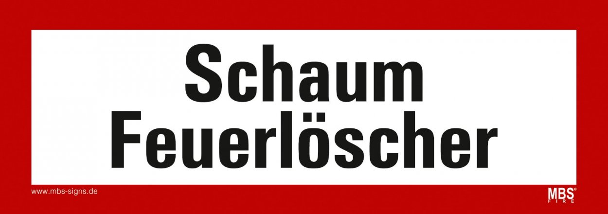 Aufkleber "Schaum Feuerlöscher" Hinweisschild Warnaufkleber Warnhinweis 21x7,4cm