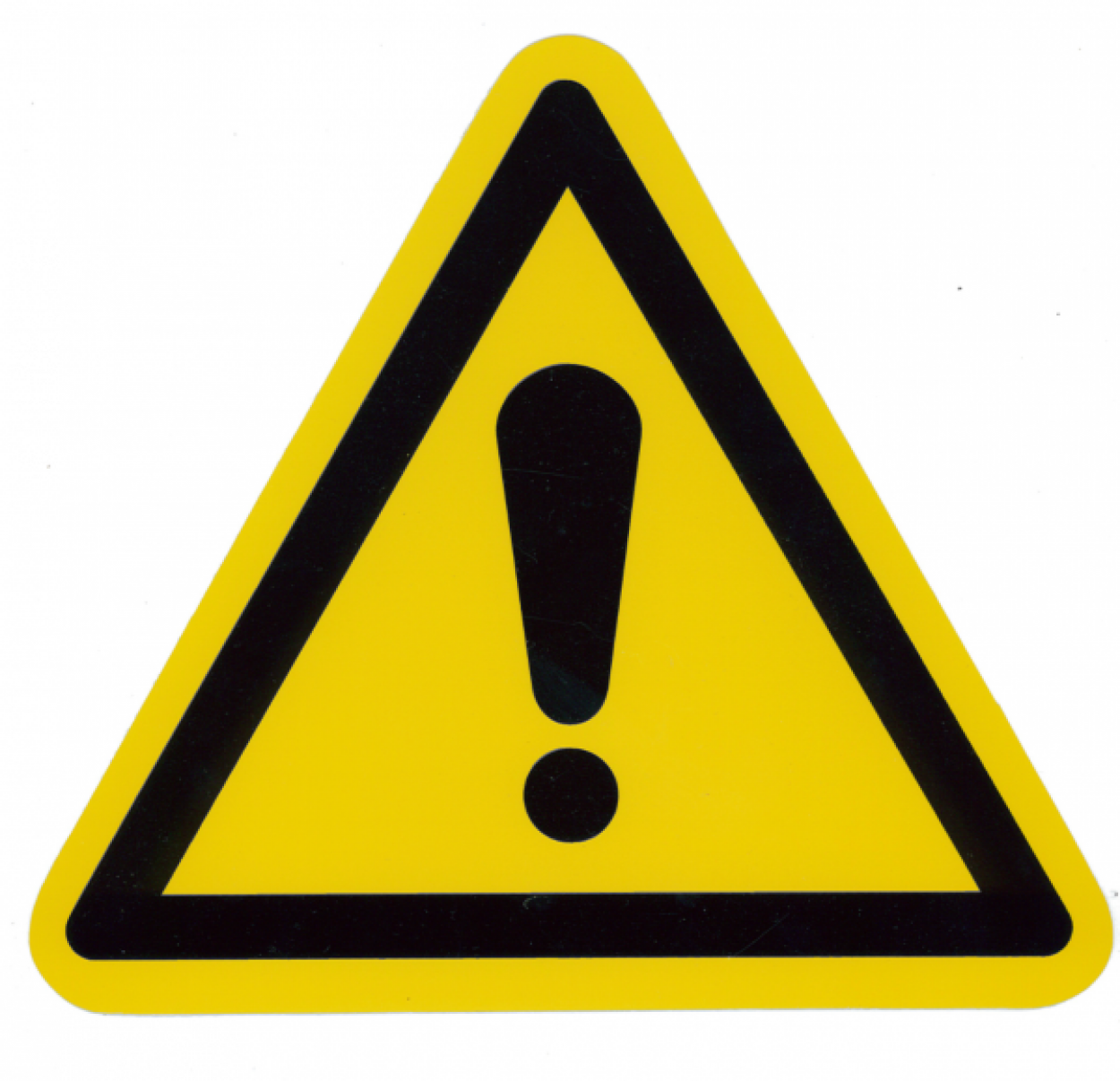 Warnaufkleber Warnzeichen Schild Dreieck "Achtung" Folie nach ISO 7010 20cm gelb