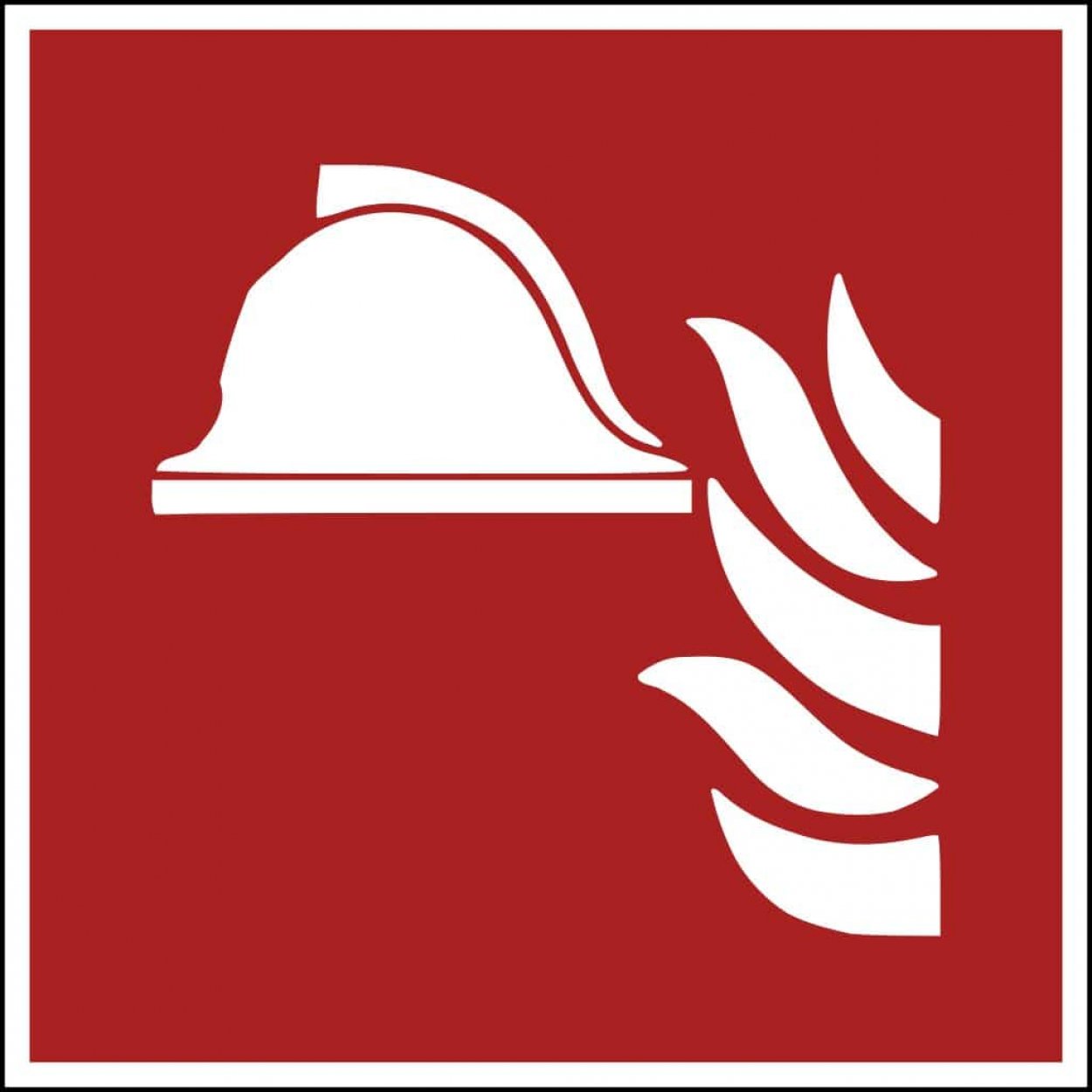 Aufkleber "Mittel und Geräte zur Brandbekämpfung" Symbol Schild 5-40cm ISO 7010