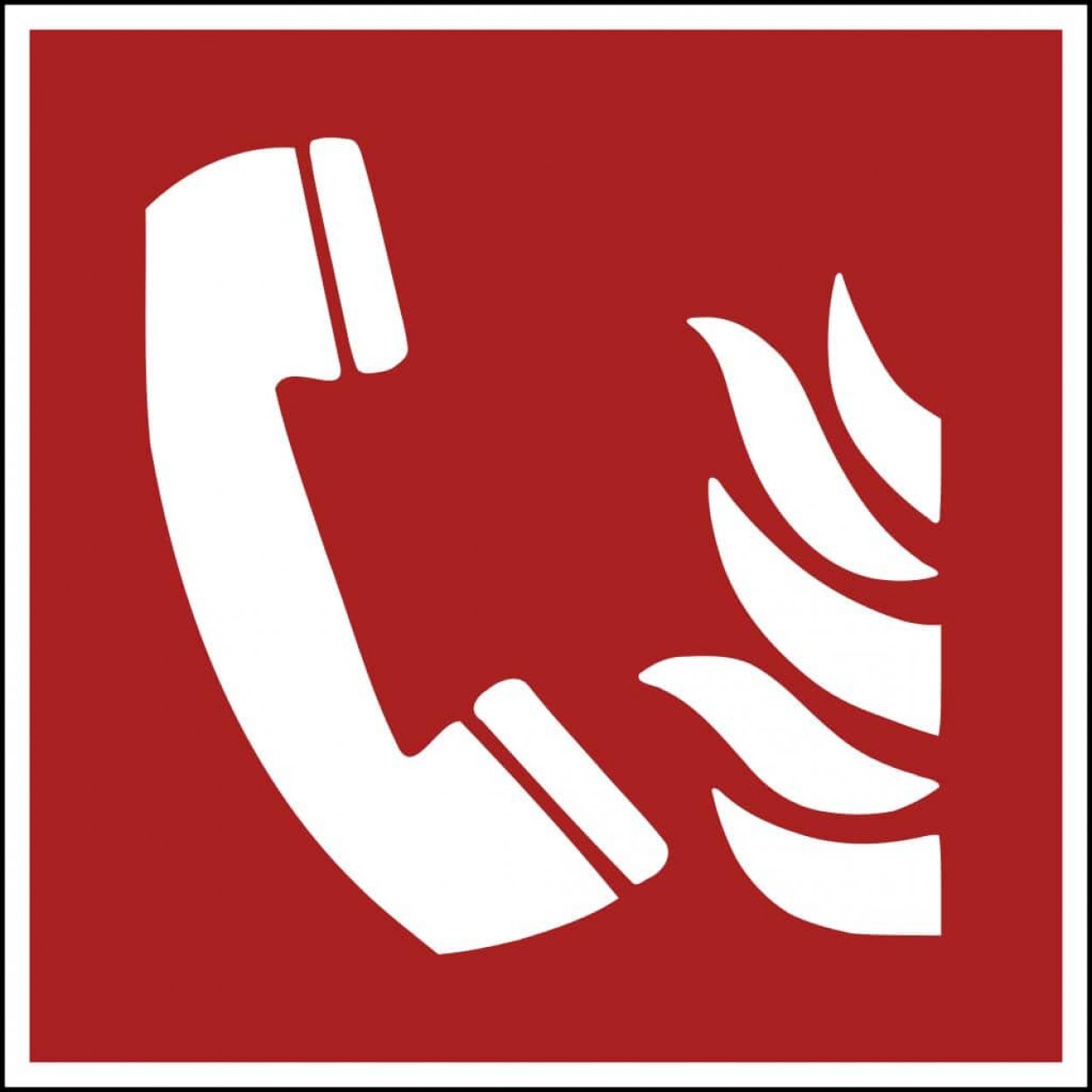 Aufkleber Brandschutzzeichen "Brandmeldetelefon" Symbol Schild 5-40cm ISO 7010