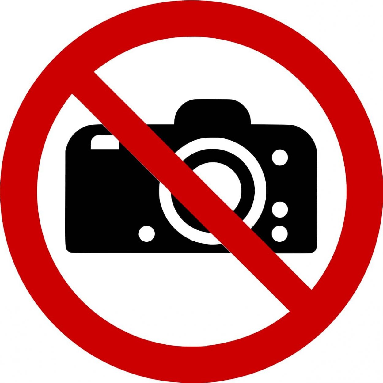 XXL Aufkleber „Fotografieren verboten“ Etikett ISO 7010, rot | Größe wählbar XXL Aufkleber „Fotografieren verboten“ Etikett ISO 7010, rot | Größe wählbar