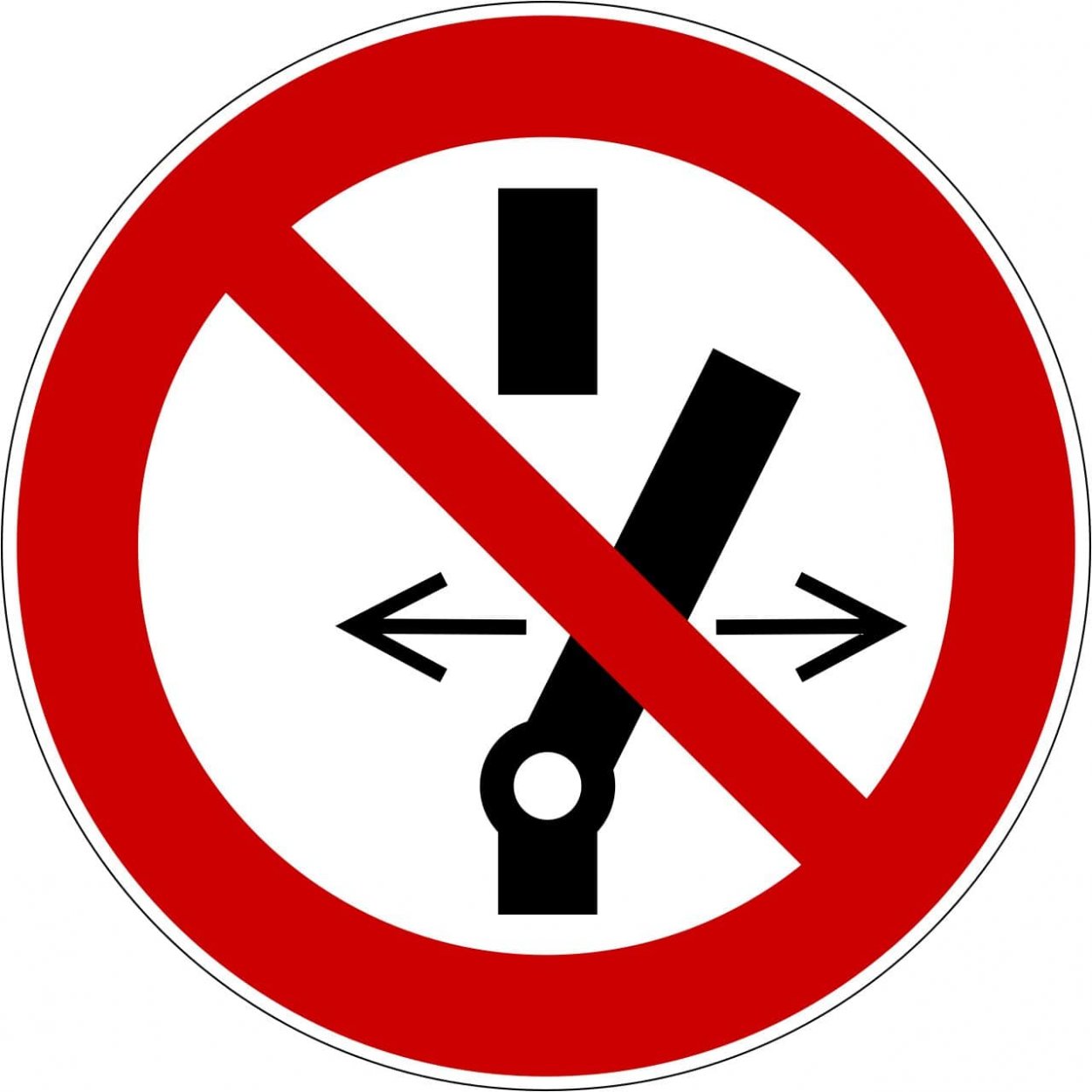 Aufkleber Verbotszeichen Schild "Schalten verboten" Folie ISO 7010 Ø5-30cm rot