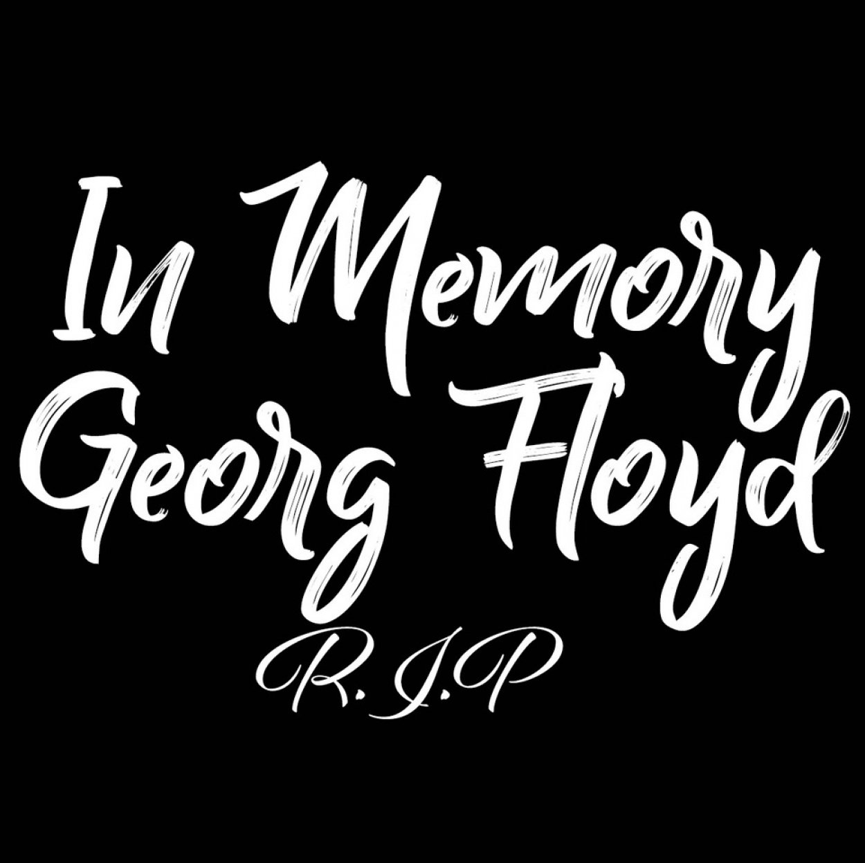 Aufkleber R.I.P. In Memory Georg Floyd 10x10cm #gegenrasissmus