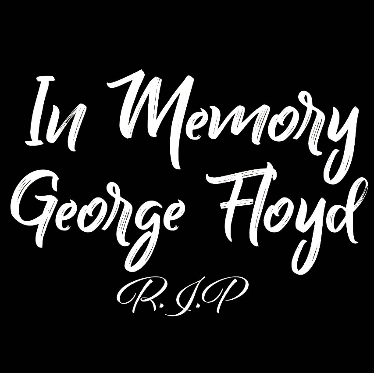 Aufkleber In Memory George Floyd R.I.P. 20x20cm #gegenrasissmus
