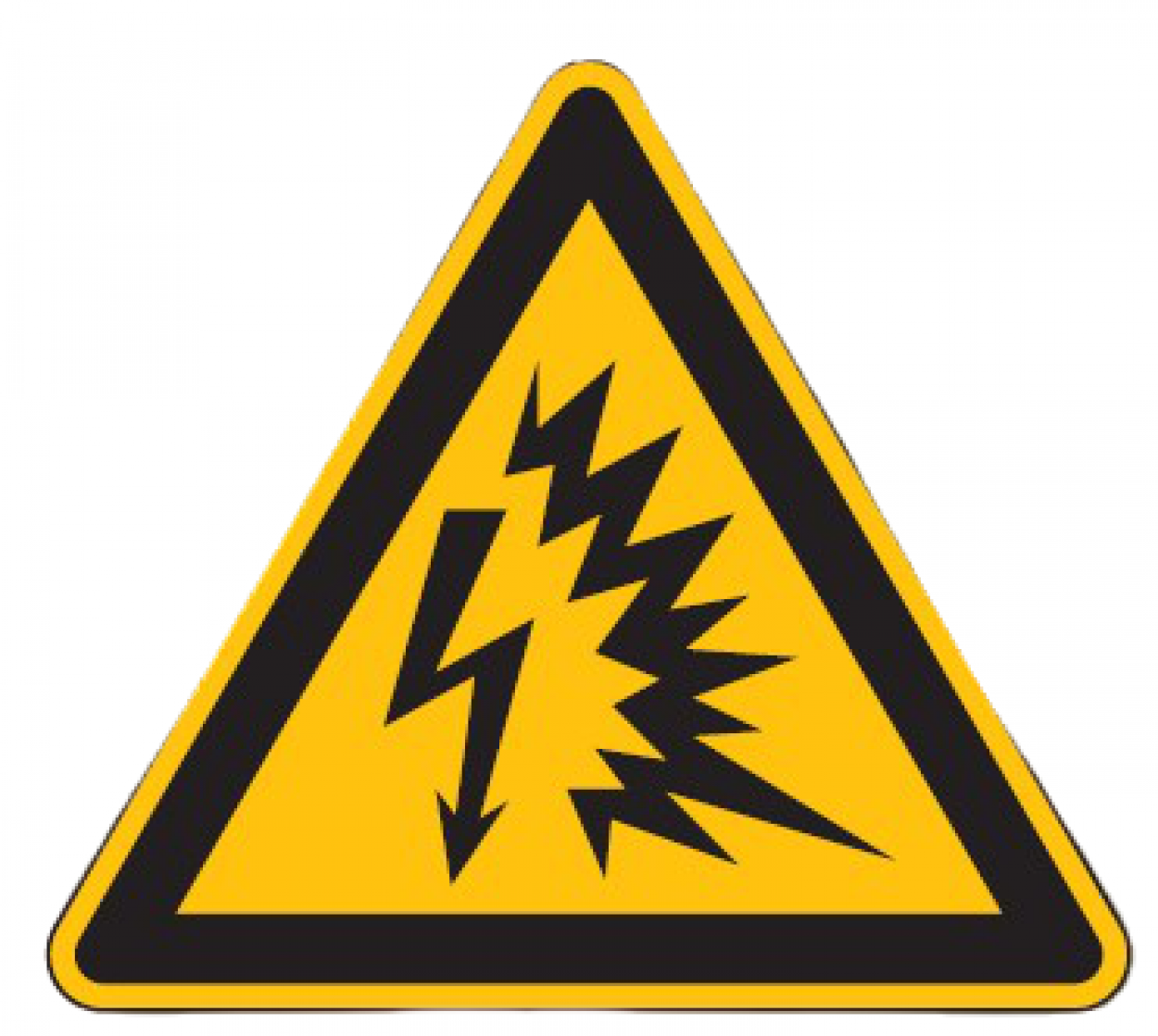Warnaufkleber Dreieck Schild "Warnung vor Lichtbogen" Warnung SL 5-30cm gelb