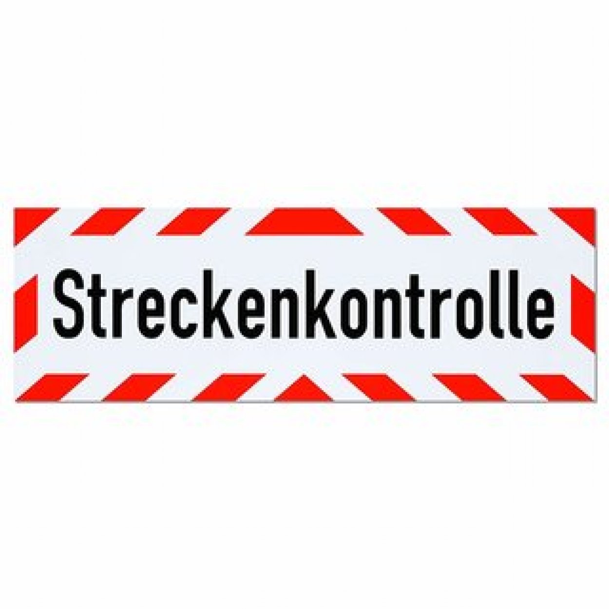 Warnaufkleber "Streckenkontrolle" Hinweis Schild Folie 35x10/42x10/45x15/65x20cm