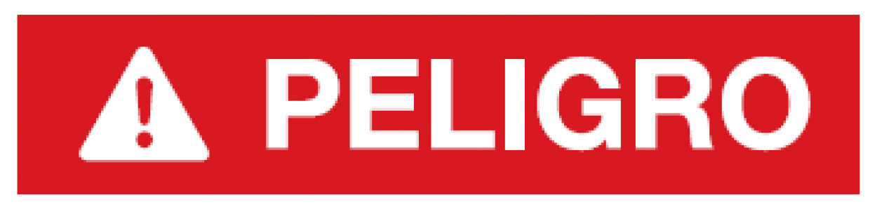 Warnaufkleber Signalzeichen "PELIGRO" Schild Folie 35x80/45x100/70x160mm, rot