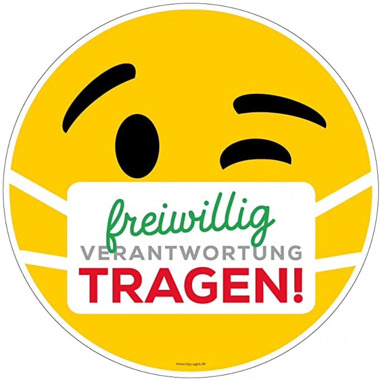 Gebot freiwillig Verantwortung Maske/Mundschutz tragen Hygiene Etikett | Größe wählbar Gebot freiwillig Verantwortung Maske/Mundschutz tragen Hygiene Etikett | Größe wählbar