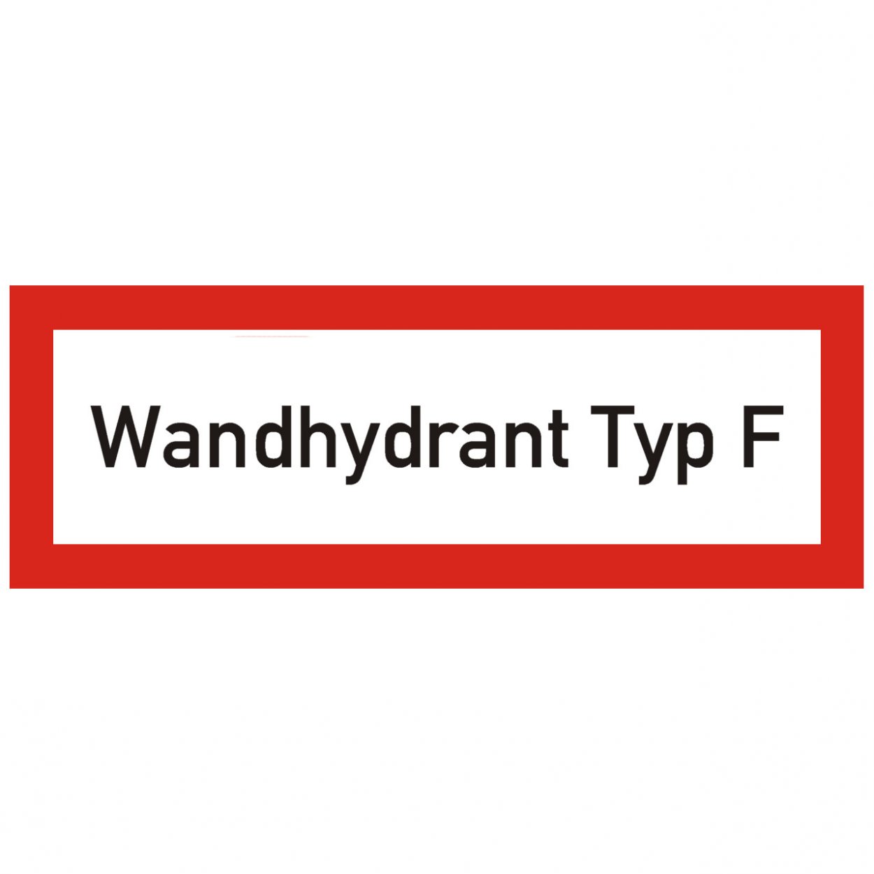 Aufkleber "Wandhydrant Typ F" nach DIN 14461 Brandschutzzeichen Schild 210x74mm