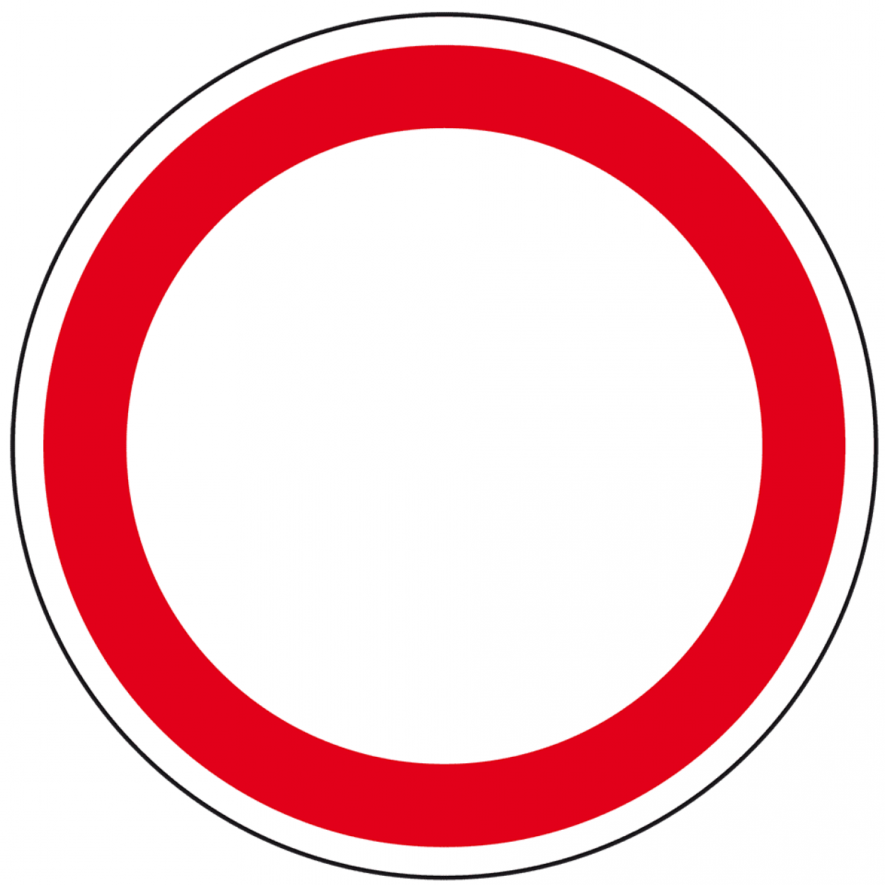 Aufkleber Verkehrszeichen "Verbot für Fahrzeuge aller Art" Schild Folie Ø5-30cm