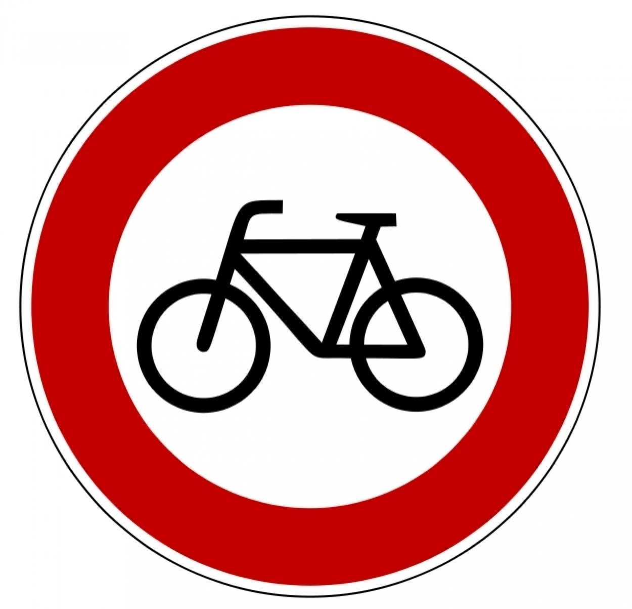 Aufkleber Verkehrszeichen "Verbot für Radfahrer" StVO Schild Folie Ø5-30cm