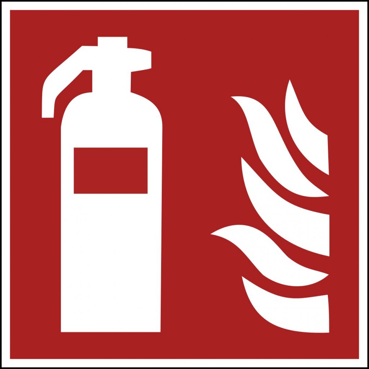Aufkleber Brandschutzzeichen "Feuerlöscher" Symbol Schild 5-40cm Folie ISO 7010