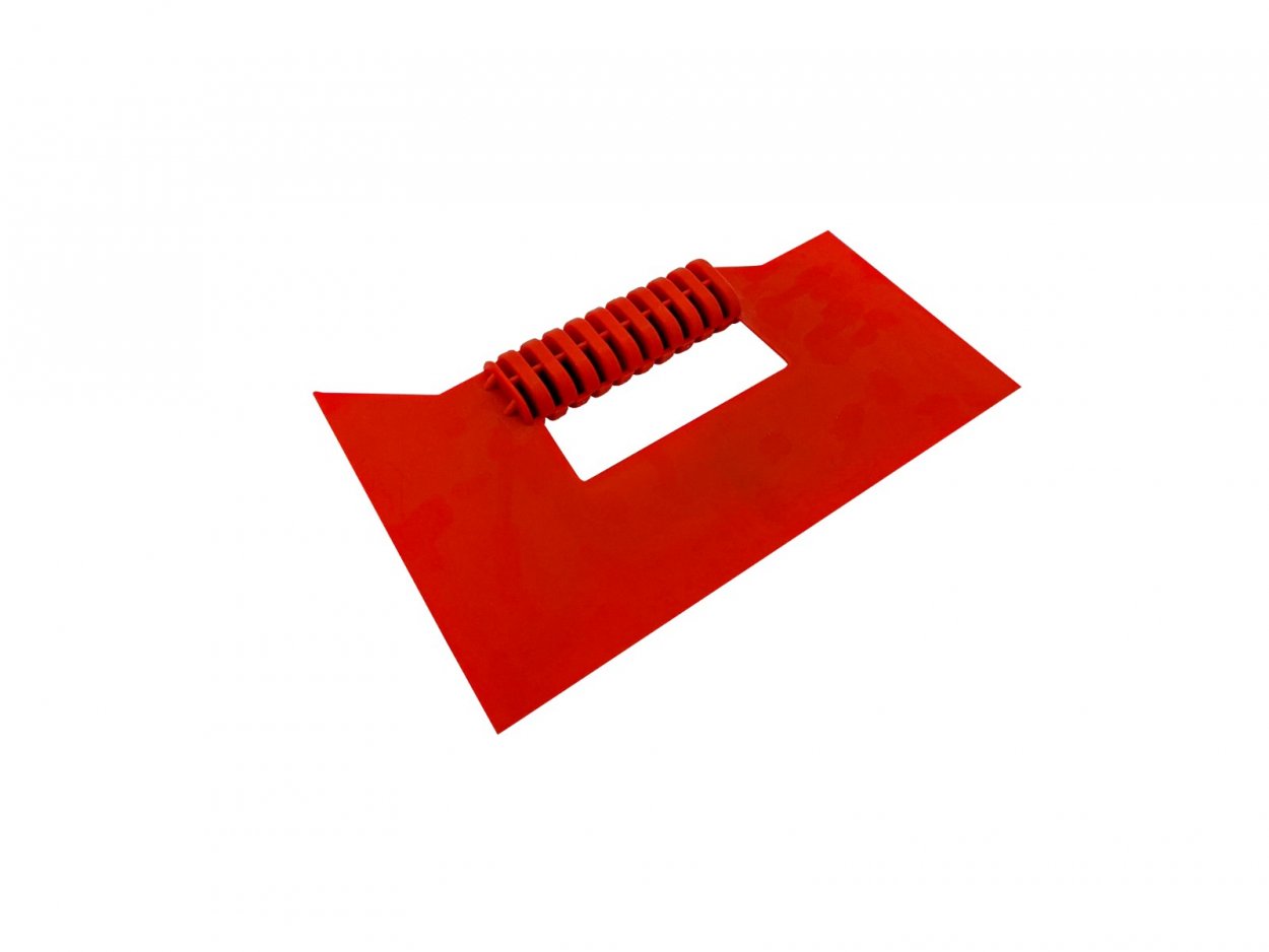 Tapezierrakel Tapetenglätter Andrückspachtel mit Griff flexibler Kunststoff, rot