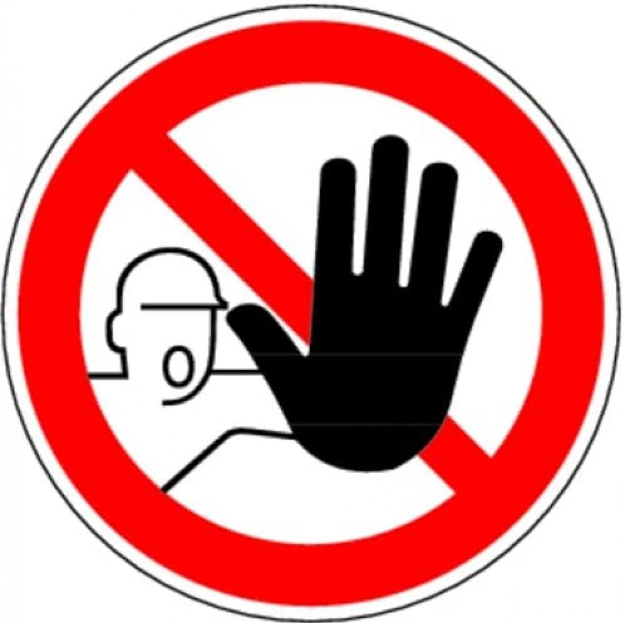 Aufkleber Verbotszeichen "Zutritt für Unbefugte verboten" Schild Folie Ø5-30cm