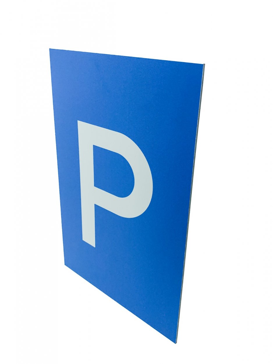 Verkehrszeichen Alu-Schild Hinweis "Parkplatz" 3mm Alu Dibond® | 30x20cm