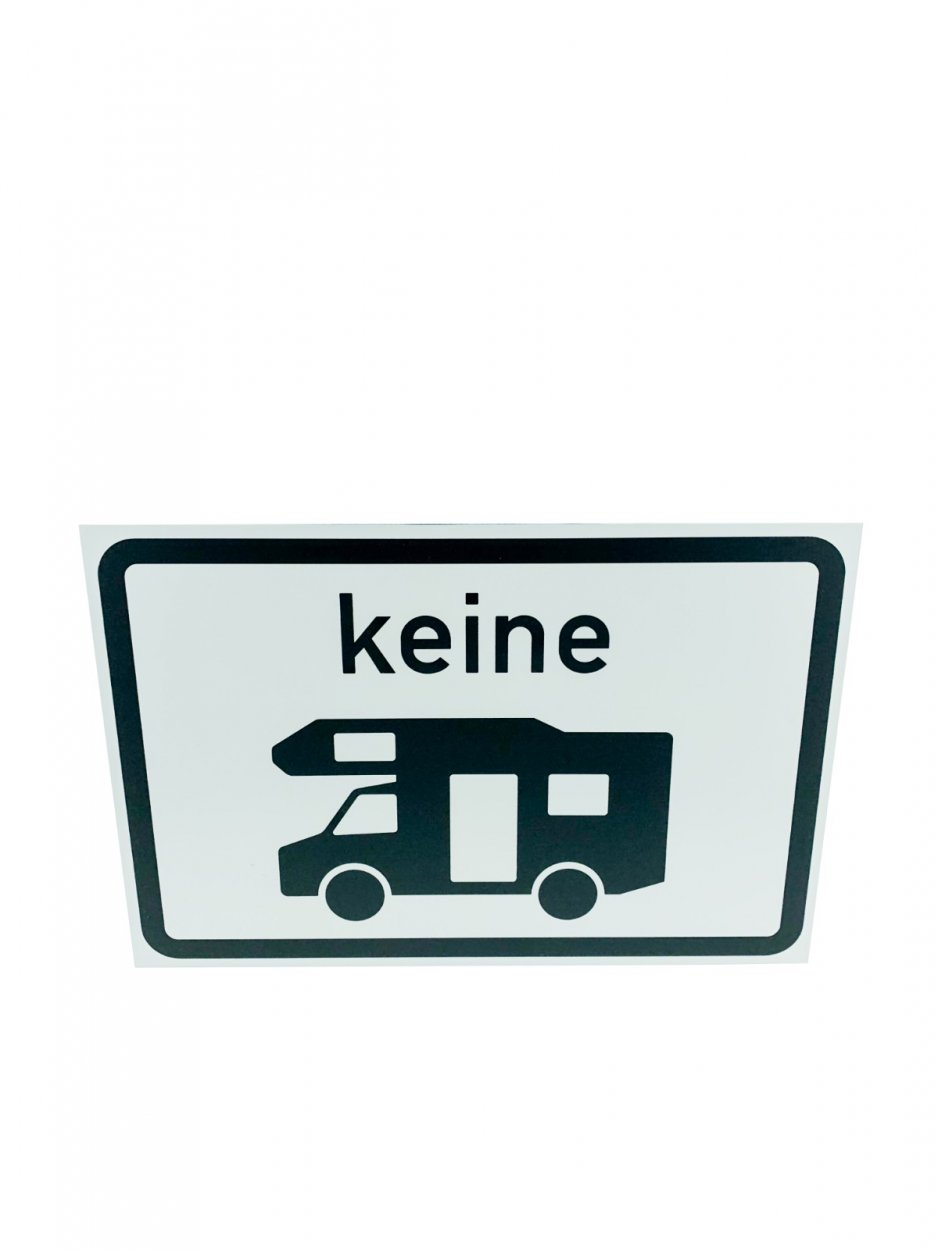 Verkehrszeichen Alu-Schild "keine Wohnmobile/Caravan" 3mm Alu Dibond® | 20x30cm