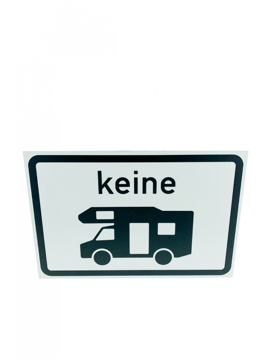 Verkehrszeichen Alu-Schild „keine Wohnmobile/Caravan“ 3mm Alu Dibond® | 20x30 cm