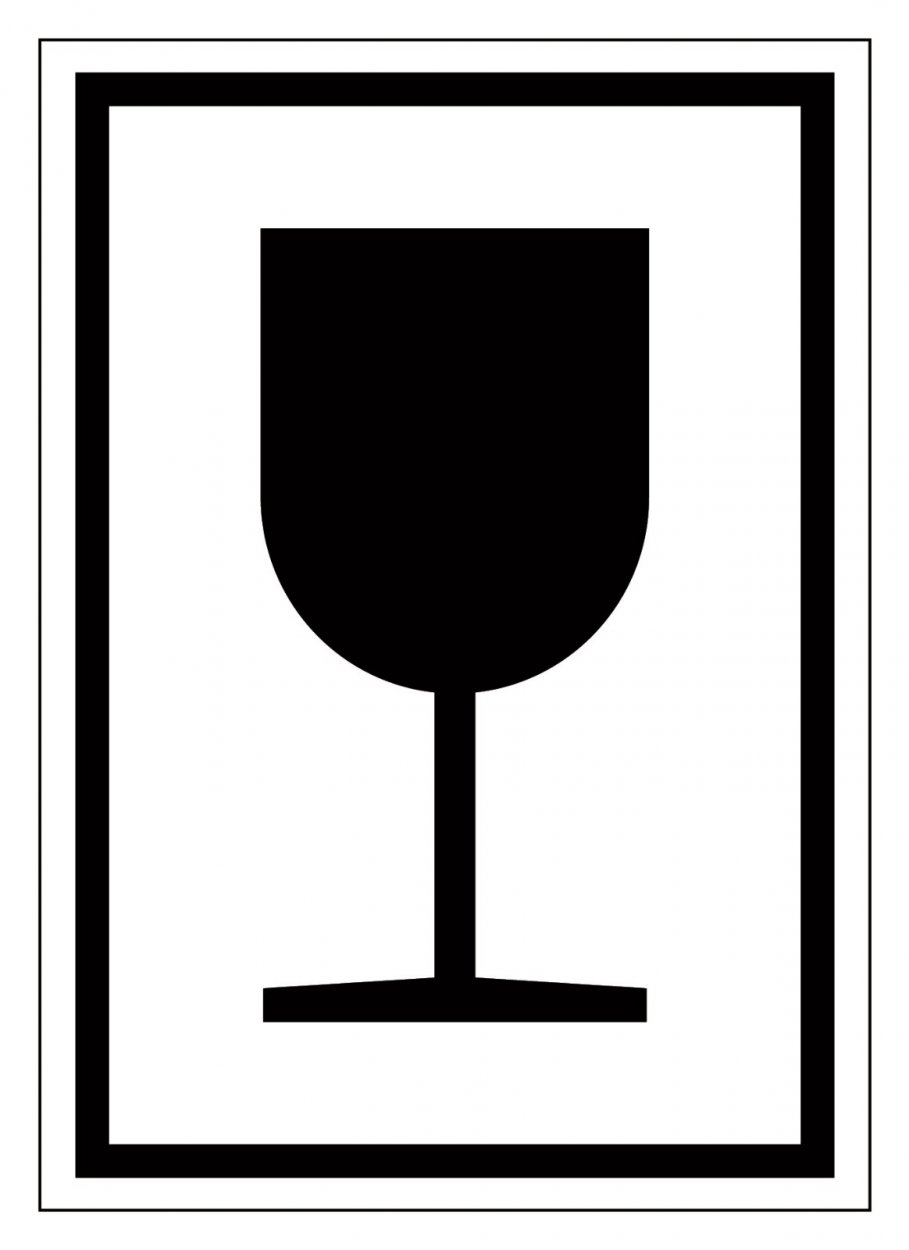 Aufkleber Verpackung Kennzeichnung „Vorsicht Zerbrechlich“ Gefahrgut Etikett | Größe wählbar