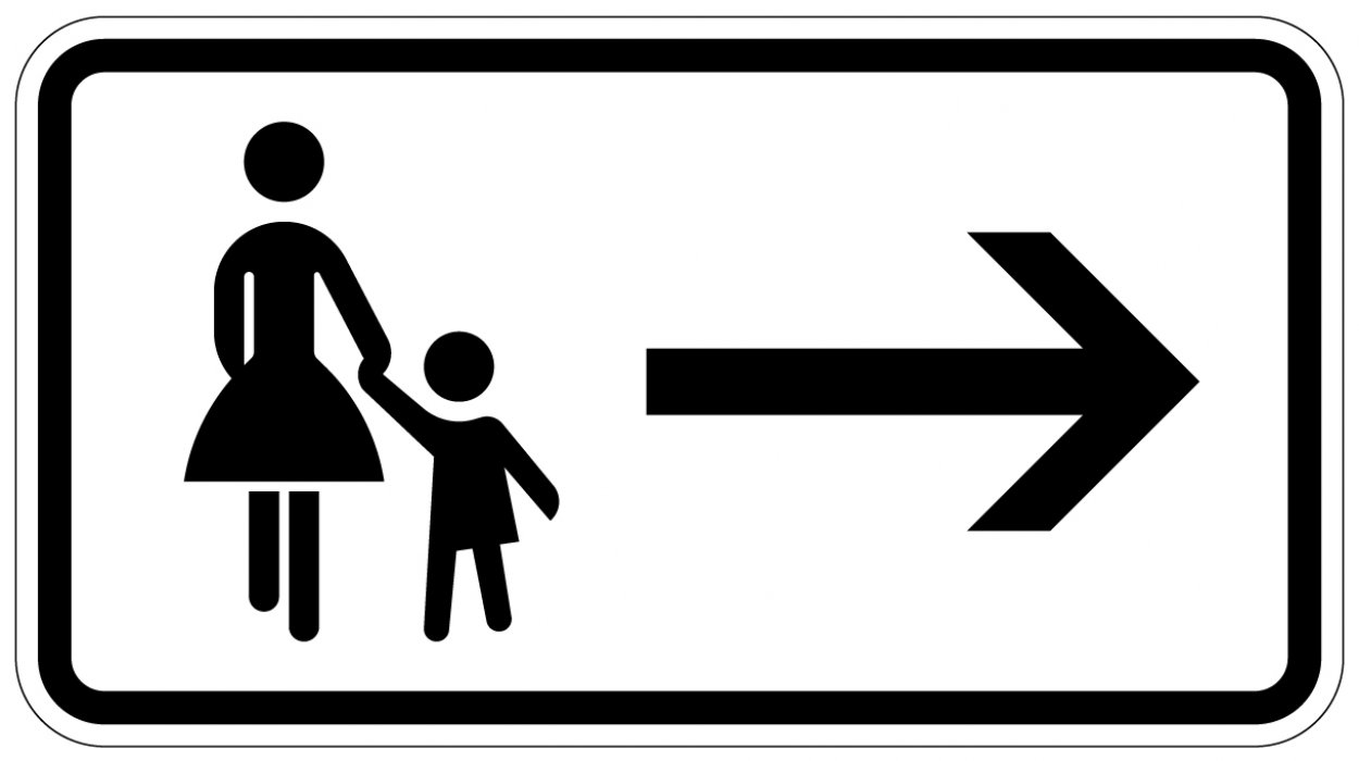 Aufkleber Verkehr Zusatzzeichen „Fußgänger Gehweg ggü. benutzen rechtsw.“ Etikett | Größe wählbar Aufkleber Verkehr Zusatzzeichen „Fußgänger Gehweg ggü. benutzen rechtsw.“ Etikett | Größe wählbar