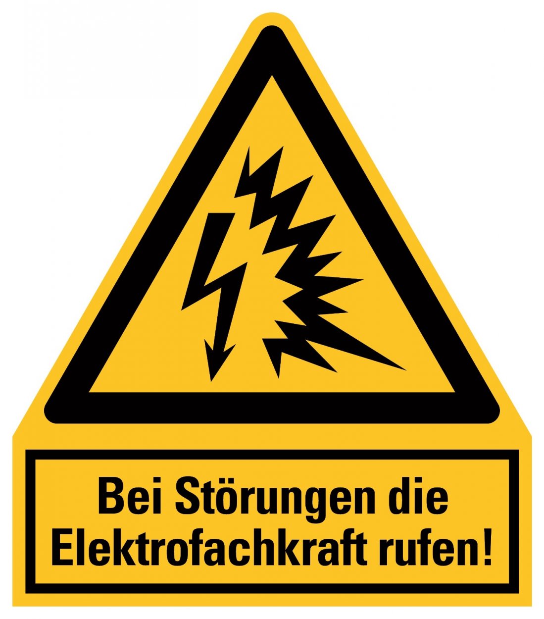 Aufkleber "Bei Störung Elektrofachkraft.." Schild ähnl. ISO 7010 | Größe wählbar