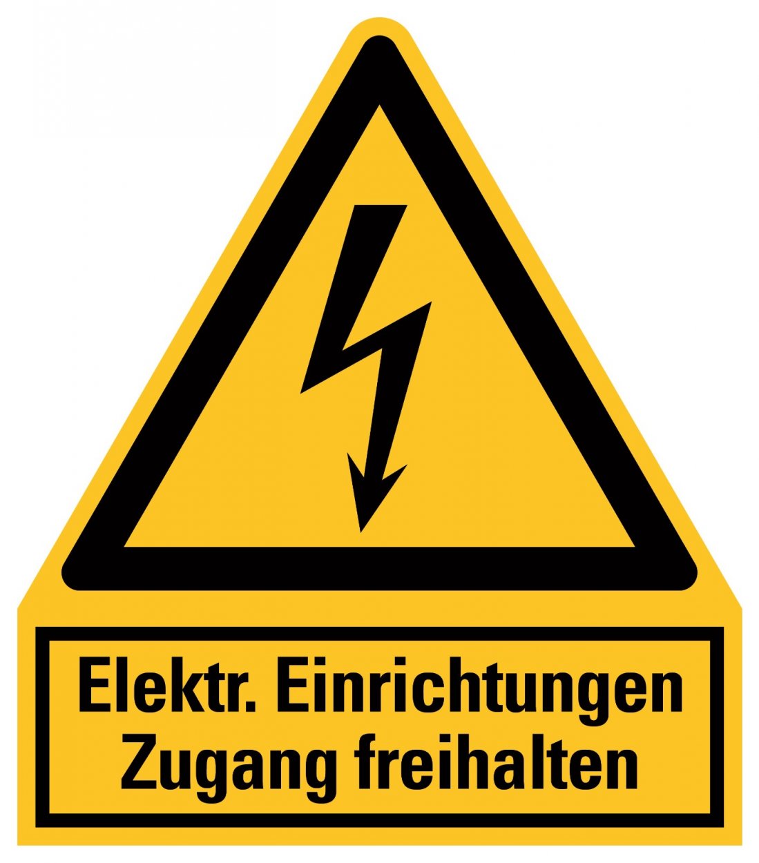 Aufkleber "Elektrische Einrichtungen Zugang freihalten" Schild ähnl. ISO 7010