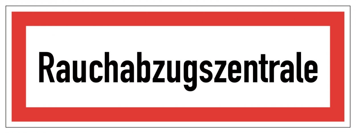 Aufkleber Hinweis „Rauchabzugszentrale“ Etikett ähnl. DIN 4066 | 29,7x10,5 cm Aufkleber Hinweis „Rauchabzugszentrale“ Etikett ähnl. DIN 4066 | 29,7x10,5 cm