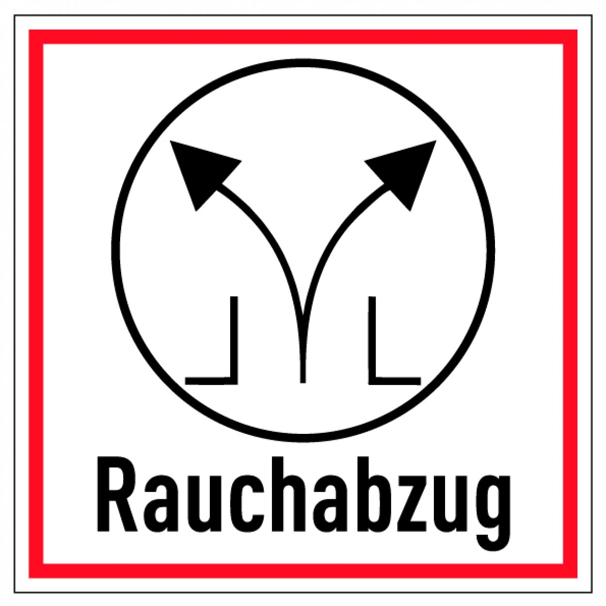 Aufkleber Brandschutzzeichen „Rauchabzug“ Symbol Etikett | Größe wählbar