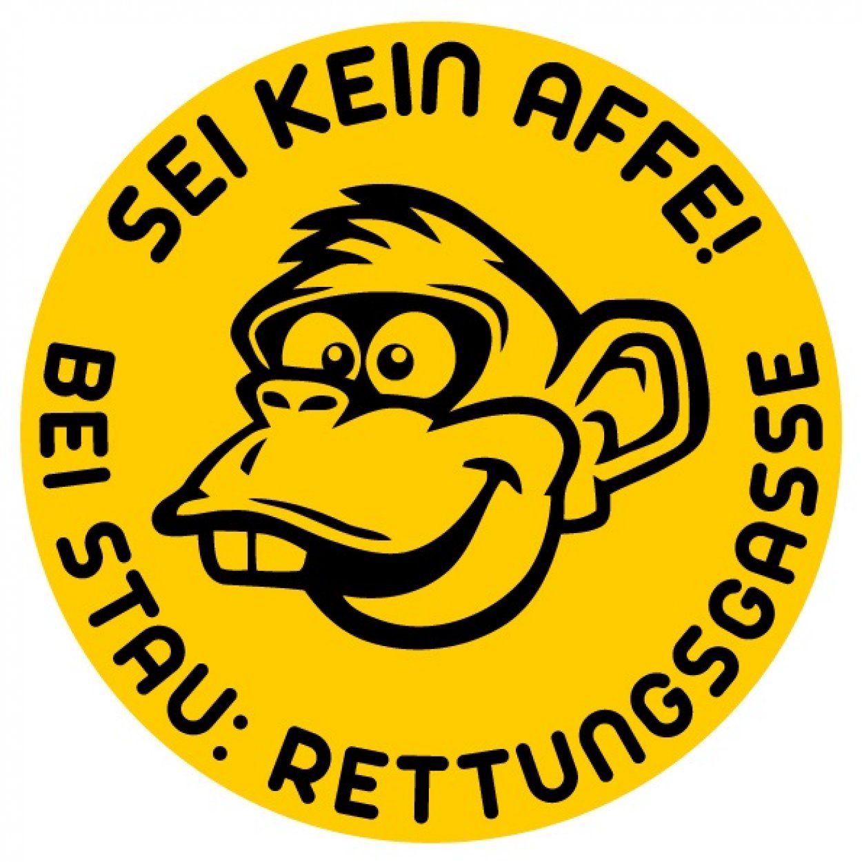 Fun Aufkleber Autoscheibe „Sei kein.. Bei Stau Rettungsgasse“ Folie, gelb | Größe wählbar Fun Aufkleber Autoscheibe „Sei kein.. Bei Stau Rettungsgasse“ Folie, gelb | Größe wählbar