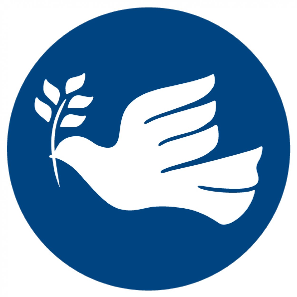 Aufkleber #Frieden #Peace "Friedenstaube blau/weiß" Schild Folie | Ø5-30cm