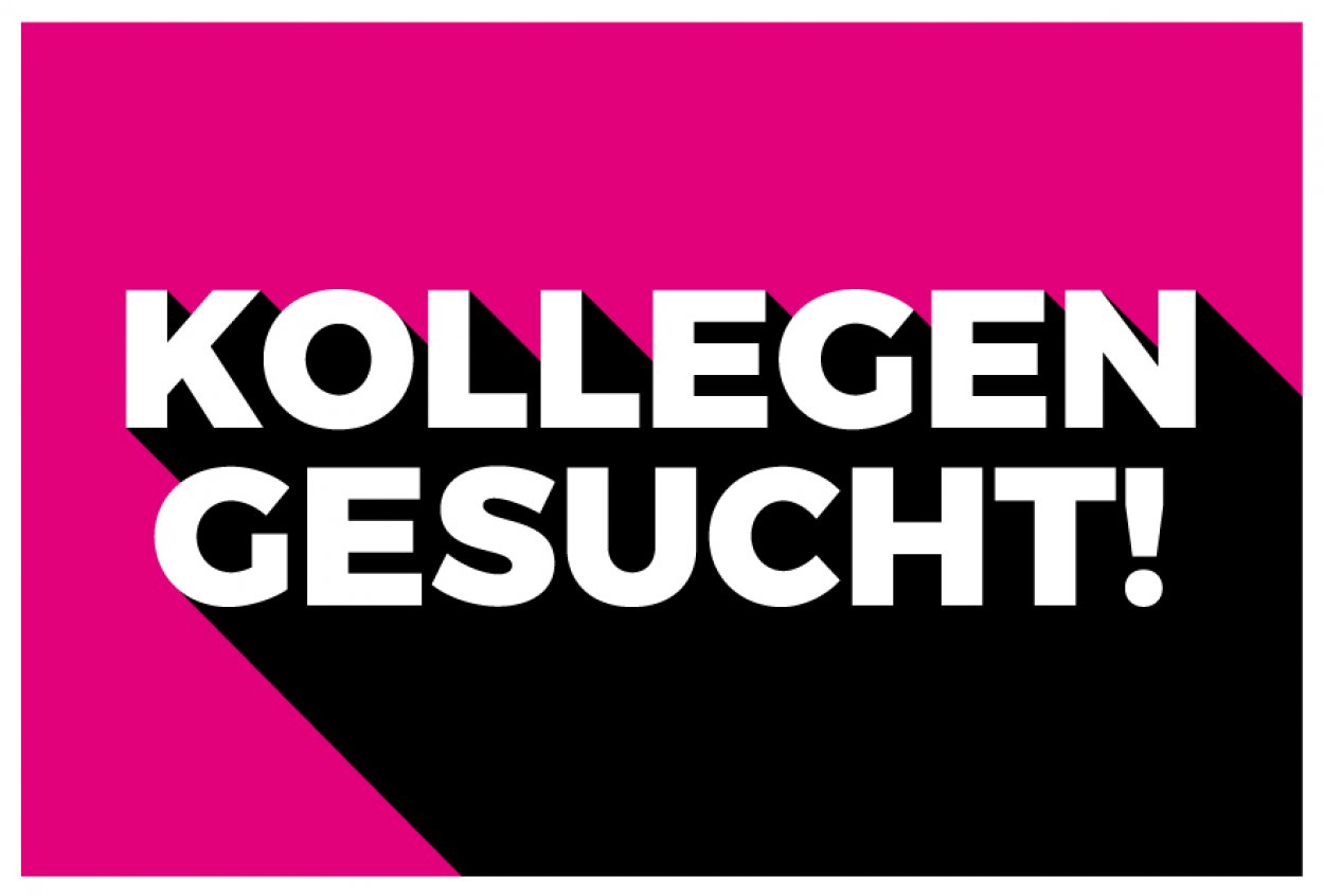 Aufkleber Hinweis „Kollegen gesucht!“ Job Etikett | Variante wählbar