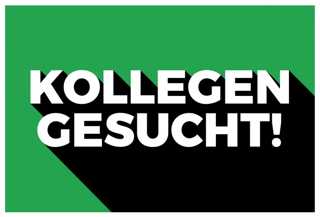 Aufkleber Hinweis „Kollegen gesucht!“ Job Etikett | Variante wählbar