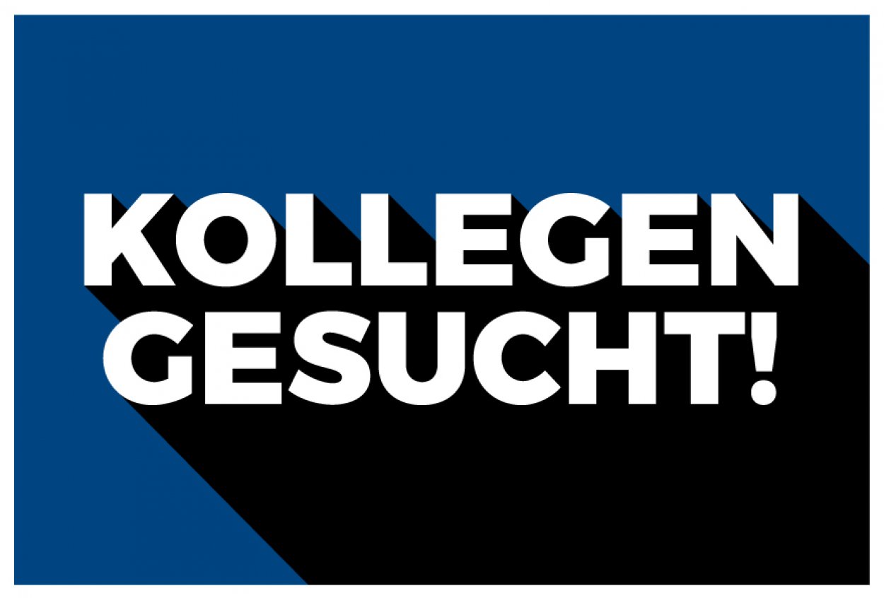 Aufkleber Hinweis „Kollegen gesucht!“ Job Etikett | Variante wählbar